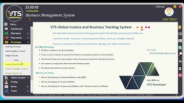 VTS Invoice (Business Management System)Introduction, GST and TAX Invoice -[VTS Developer-01]