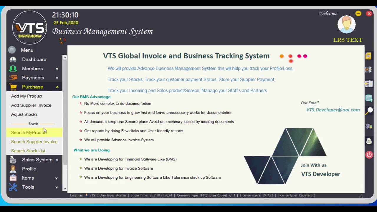 VTS Invoice (Business Management System)Introduction, GST and TAX