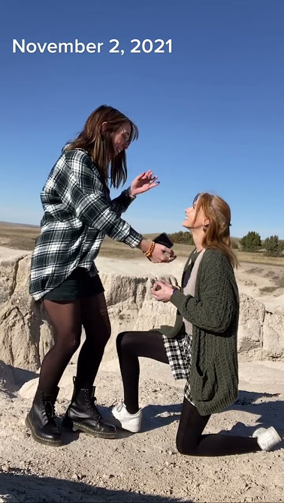 proposal vs. now 🥹❤️🏳️‍🌈 #wlw #wlwproposal #lgbt