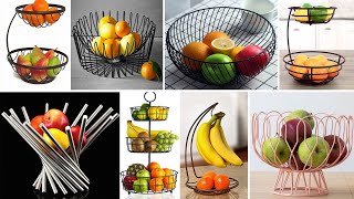 Stylish $ Antique Finish Fruit Stand And Baskets Ideas