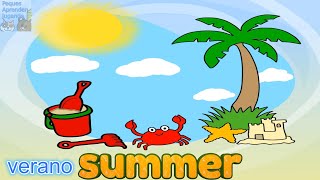 Palabras de verano en inglés para niños  Videos para aprender inglés  Peques Aprenden Jugando