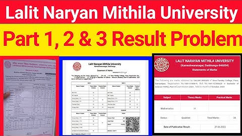 lnmu part 1 Result। Lnmu part 2 Result। lnmu part 3 Result। Please Enter Correct Roll No.