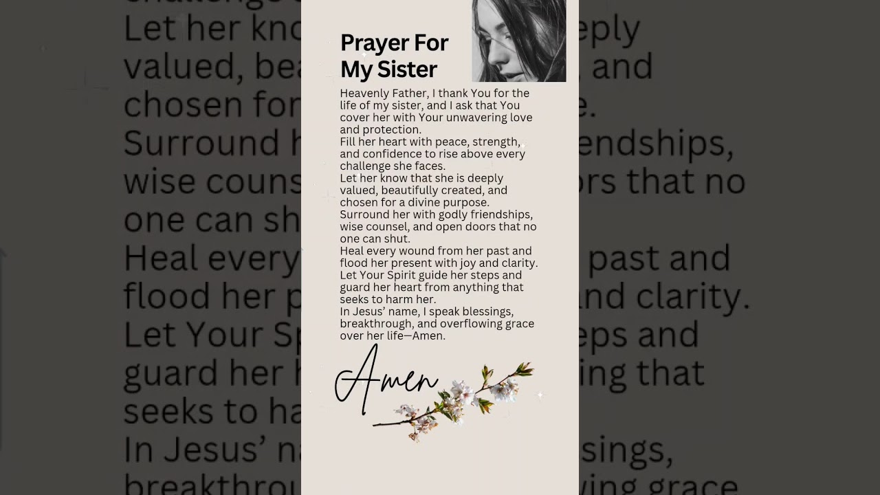 Obejrzyj 🙏A Powerful Prayer Is The Best Gift You Can Give To A Sister And A Sister-like ❤️ w YouTube Obejrzyj 🙏A Powerful Prayer Is The Best Gift You Can Give To A Sister And A Sister-like ❤️ w YouTube
