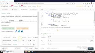 LeetCode Merge Two Sorted Arrays | Explained Solution | Java | Coding Tutorial