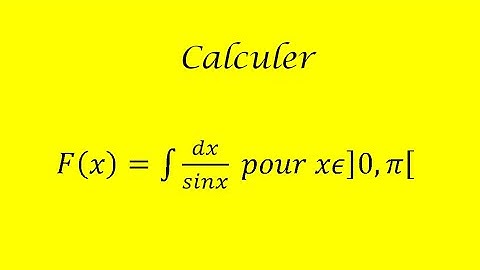 intégrale avec fonction trigonométrique