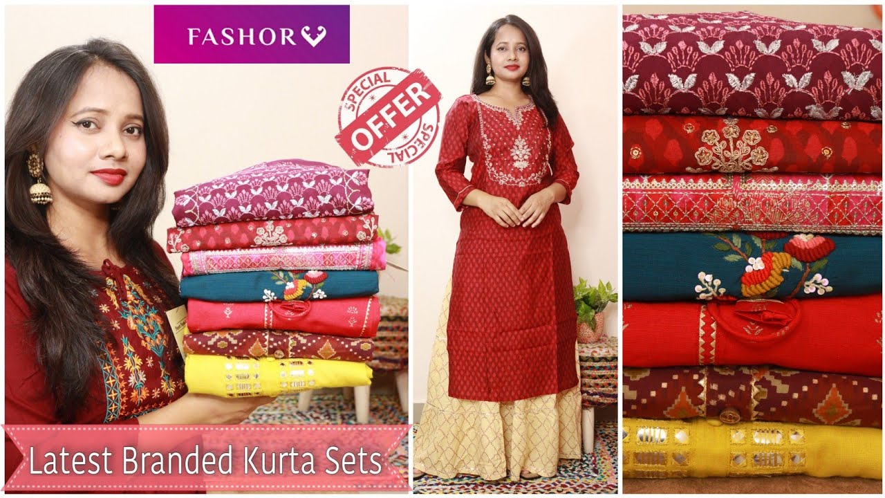 Buy Fashor Blue Floral Print Straight Kurta for Women Online @ Tata CLiQ