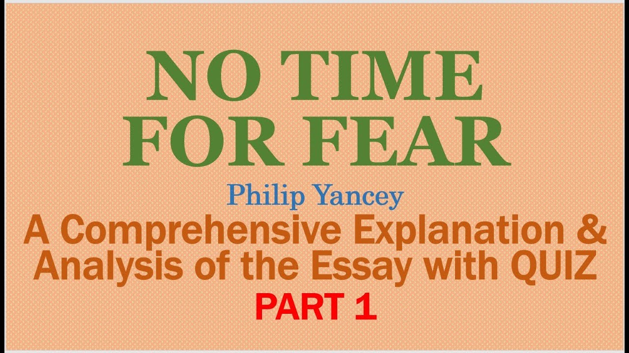essay on fear class 11