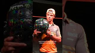 LN running us through the details of his Dutch GP helmet with @AlienwareChannel
