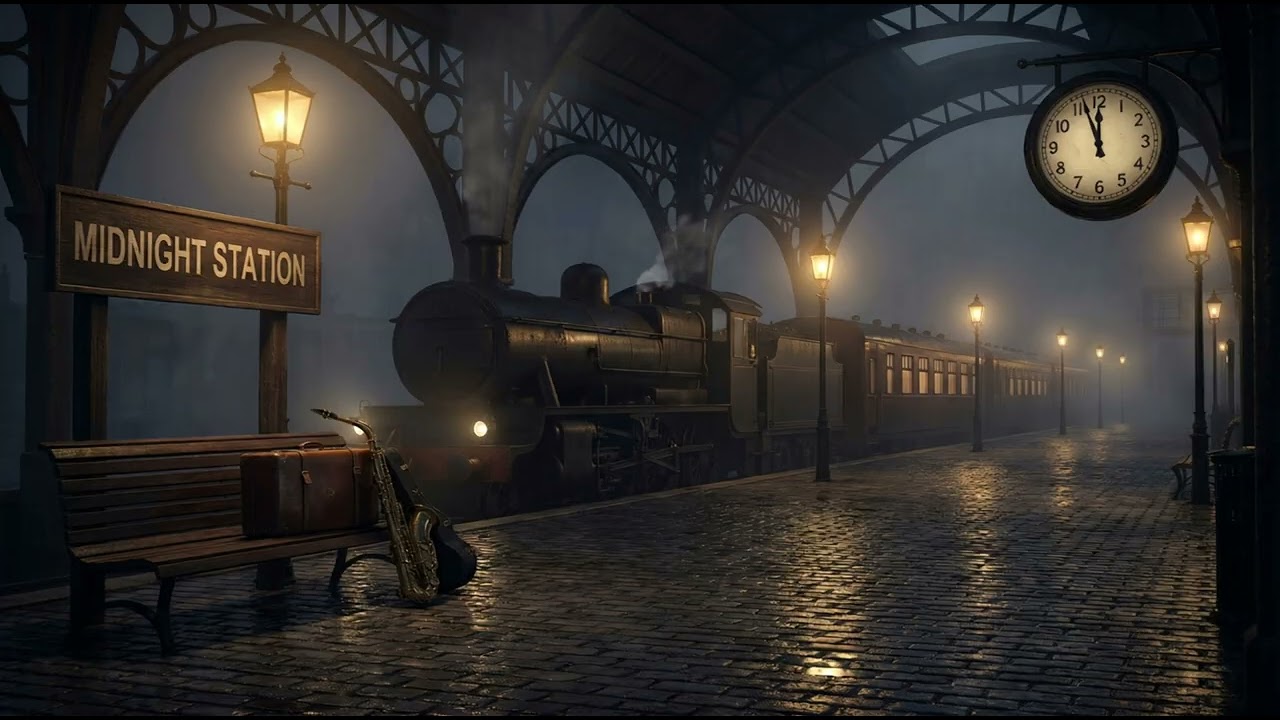 Midnight Train Blues Full Album | Noir Jazz Instrumentals 