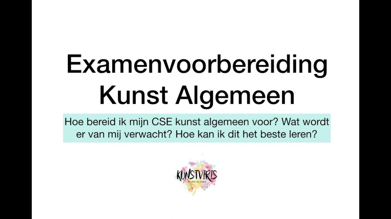 Examenvoorbereiding Kunst Algemeen HAVO - YouTube