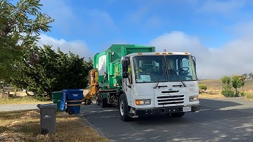 Marin County Recology Sterling Condor Labrie Automizer 50/50 Split Garbage Truck
