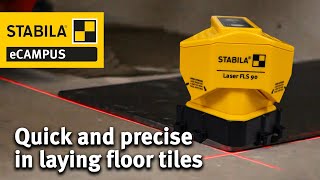 STABILA FLS 90 – exact 90° angle on the floor, visible up to 15 m
