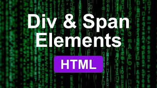 Div & Span Elements in HTML