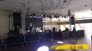 BLG Series Audio Video Rack w Black Shelves VENDA LINE ARRAY LAS 208 - ATTACK - COMPLETO.
