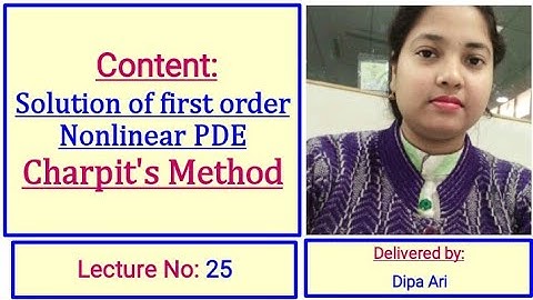 Solution of first order Nonlinear PDE || Charpit