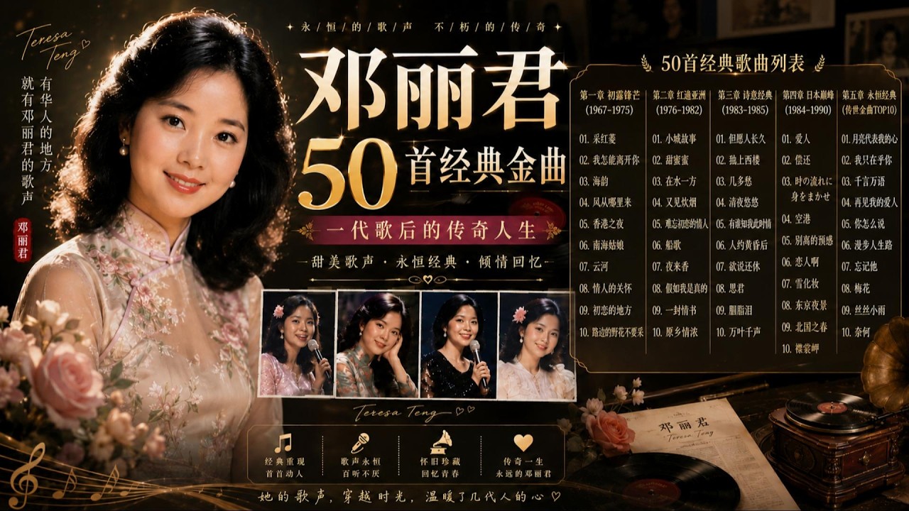 邓丽君50首经典金曲|一口气听完一代歌后的传奇人生【珍藏版】#邓丽君 #teresa #经典老歌 #华语经典 #怀旧金曲 #70年代歌曲 #80年代歌曲 #华语流行