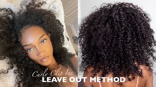 CURLY HAIR CLIP IN EXTENSIONS | LEAVE OUT METHOD | ft. CURLS QUEEN