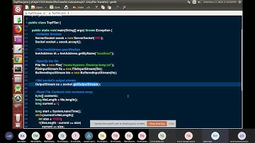 Write a program using TCP socket for wired network for following: File transfer