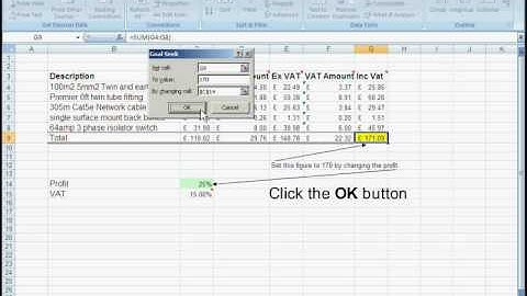 Excel 2007 Training Tutorial Goal Seek
