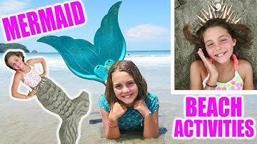 3 Best Real Mermaid Beach Activities | How To Mermaid Tail Crown With Ava | Kids Cooking and Crafts