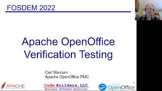 Apache OpenOffice Verification Testing - FOSDEM 2022