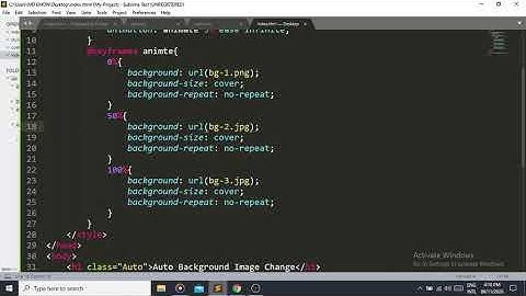 Auto Background Image Change, Using html css.