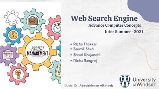 Web Search Engine - Advance Computing Concept - University of Windsor