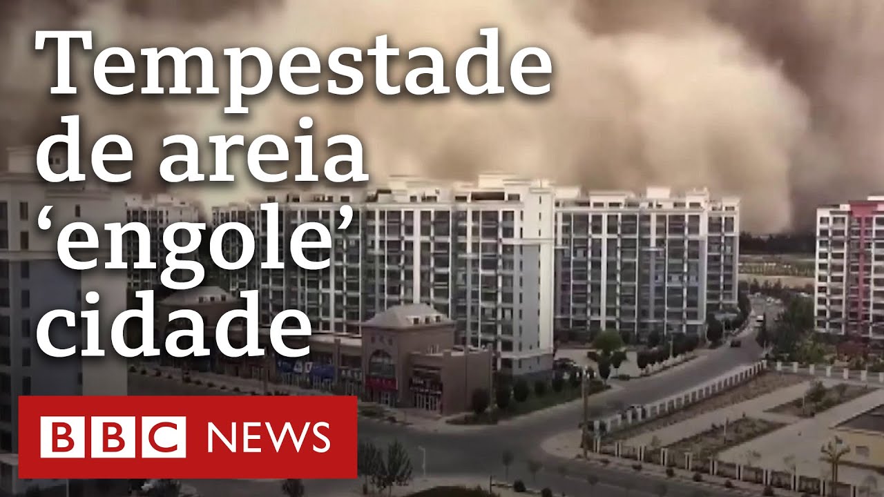 Tempestade de areia cobre cidade chinesa