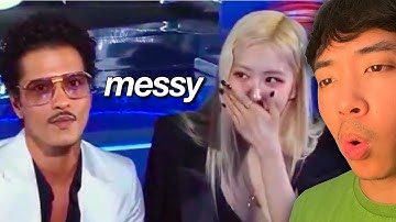 rosé and bruno mars being a mess at the mama awards REACTION! DID THEY HOLD HANDS?!