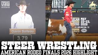 Steer Wrestling Finals American Rodeo 2026 Highlights | Gavin Soileau Wins 2026 Championship