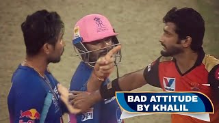 SRH vs RR: Angry Rahul Tewatia Fight with Khalil Ahmed in Last Over For Bad Attitude, IPL Highlight