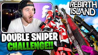 The DOUBLE SNIPER CHALLENGE on REBIRTH ISLAND! (Call of Duty Warzone)
