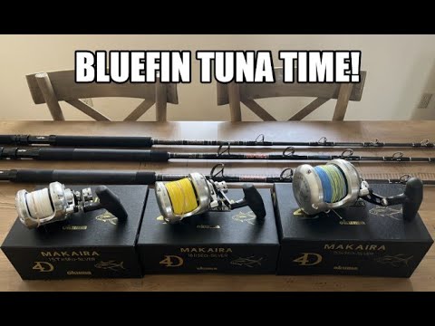 Bluefin Tuna Fishing Reel and Rod Setup Okuma Makaira 15TII 16II