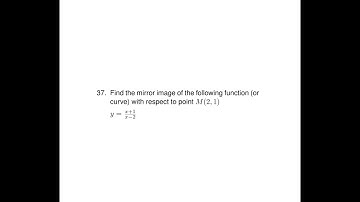 Algebra Problem 37; Systematic method to find mirror image of a curve wrt a point