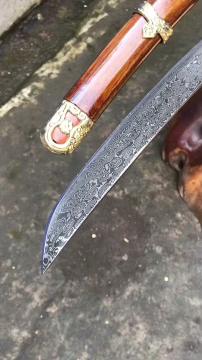 Sangat Indah, Katana Samurai Full Baja Damascus #shorts #katana #samurai