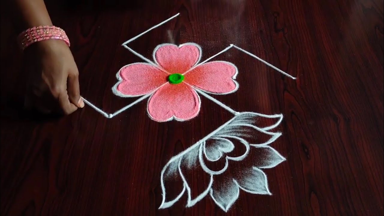 2 beautiful daily kolams ⚛️ 3×3 dot's....