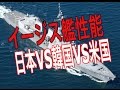 【イージス艦性能】韓国VS日本VSアメリカ　各国最新型で勝負！！