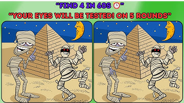 Only Genius Eyes Can Spot 4 Differences in Each Round! 60s Challenge