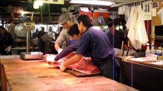 A 7-lb. tuna fillet at the Tsukiji Market, Tokyo