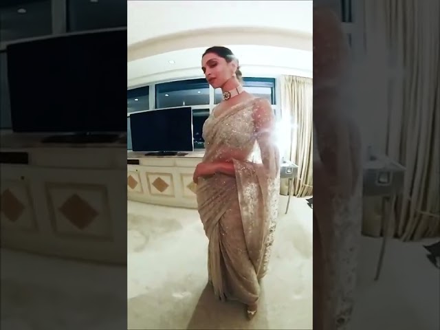 Deepika Padukone getting ready in her hotel room