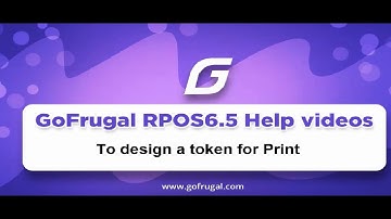How to design a simple Token for Print in Easy Print Design? | GoFrugal RPOS6.5