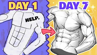 LEARN TO DRAW ANATOMY IN 7 DAYS! 💪 (exercises + schedule)