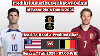 USA vs Belgium 2026 World Cup Round of 16 Prediction ~ Head-to-Head & Score Prediction 0-1