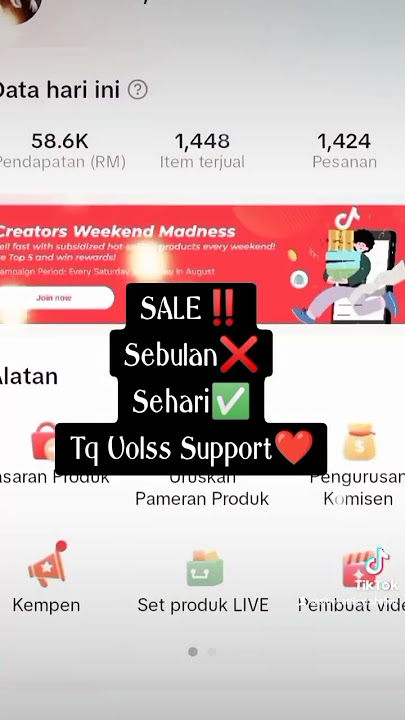 Simpan sini wat kenangan, SALES AFILIANT TIKTOK❤️#@sitiamirah1480#livetiktok#viral