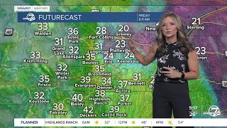 Cooler and calmer across the Denver metro area on Thursday