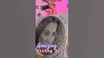String Art/How To Make Your Ringstring Portrait Better/DIY String Art #shorts #art