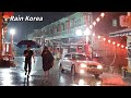      chinatown with cool rain  koreas rainy walk rain sound 
