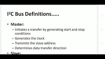 SERIAL BUS PROTOCOL - INTER INTEGRATED CIRCUIT -  I2C - PART 2