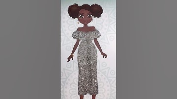 Shiny Art Dress ✨👗 #artwork #glitter #fashion #shorts