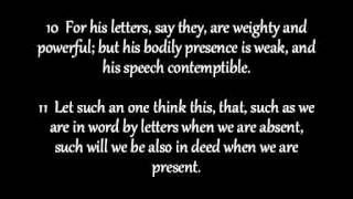 2nd Corinthians Chapter 10 KJV AV Read Along